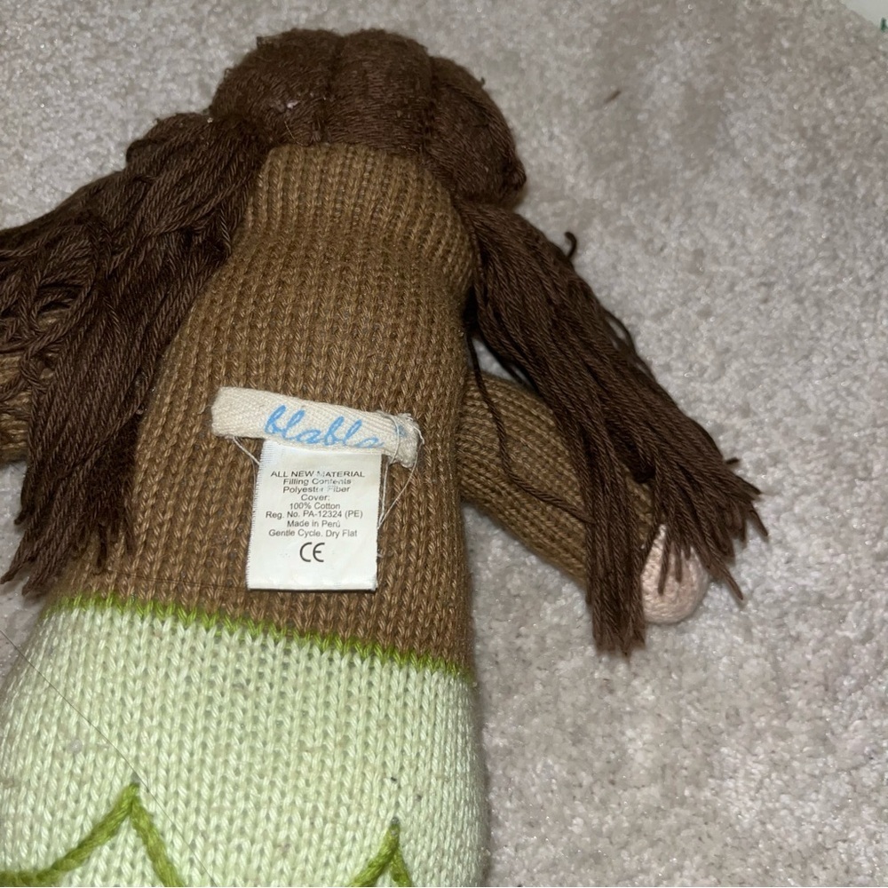 blabla doll brown Black mermaid green knit anthropology plush - Picture 3 of 4